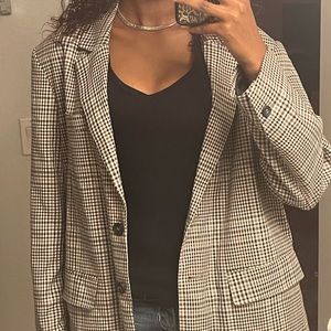 zara plaid blazer excellent condition perfect for work or business